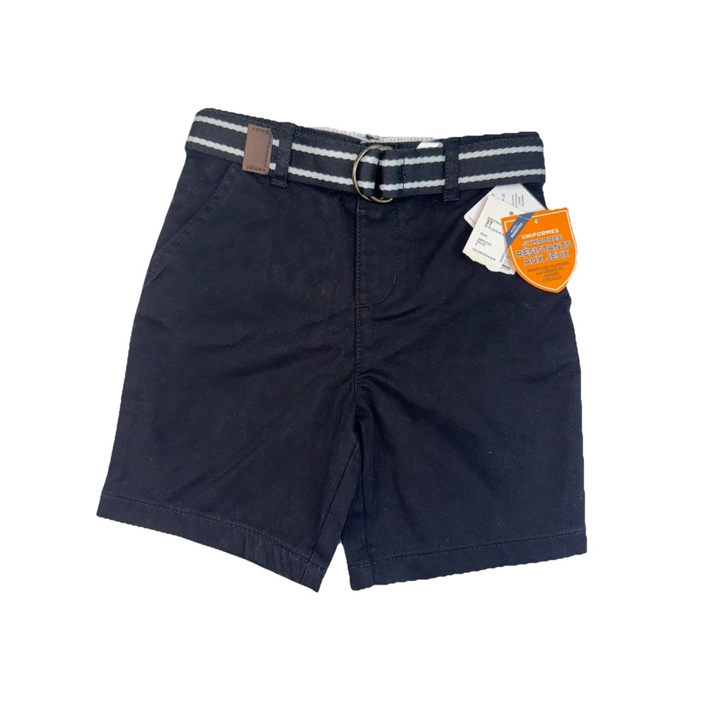 Gymboree Toddler Boys' Black Chino Shorts With Web Belt NWT Size 3T